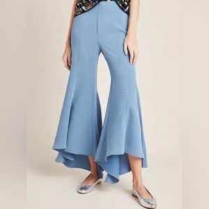 Anthropologie Blue Zinnia Flare Trousers Pants Size 16